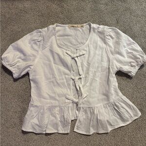 Liberty Love White Blouse with Bow Details